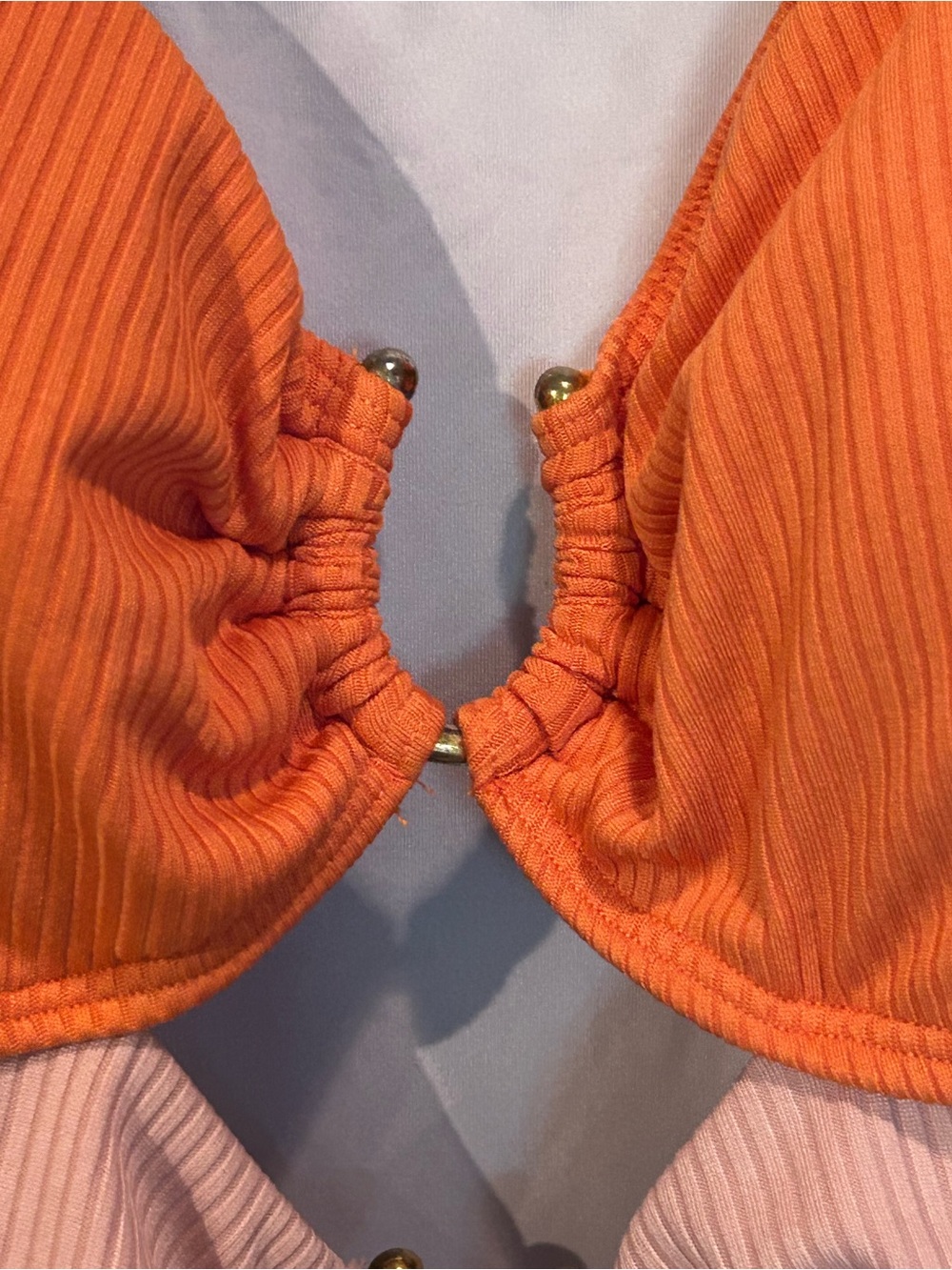 Cutout Ribbed Colorblock One-Piece Swimsuit - Picture 6 of 16
